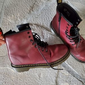 Girl size 3 Leather Dr. Martens 1460. Cherry Red.